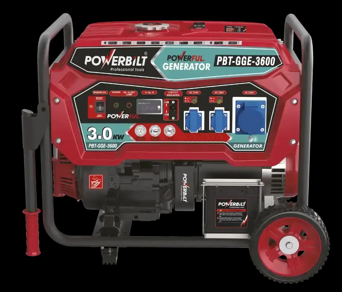 Powerbilt 3.0KW Portable Petrol Generator | PBT-GGE-3600